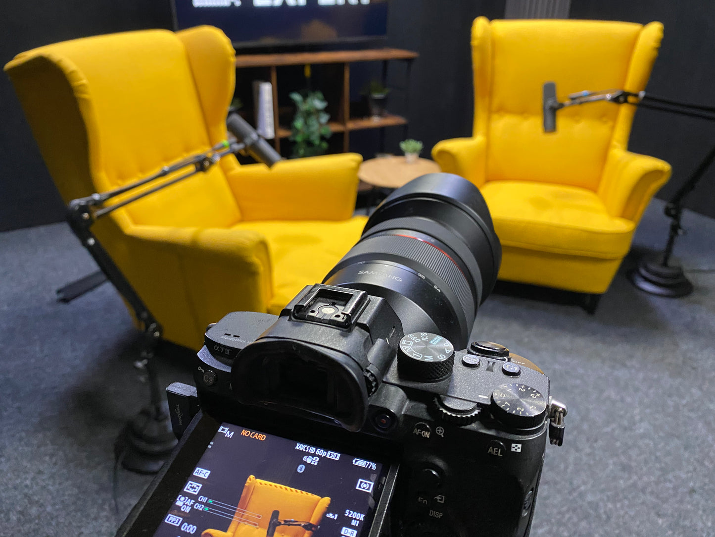 Professional Podcast Shooting with High-Quality Equipment