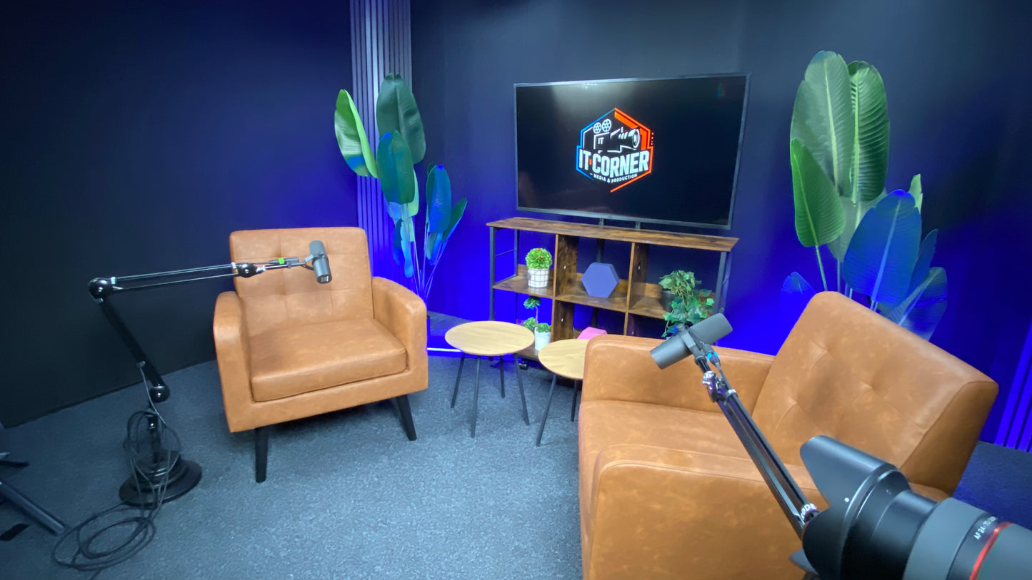 Professional Podcast Shooting with High-Quality Equipment