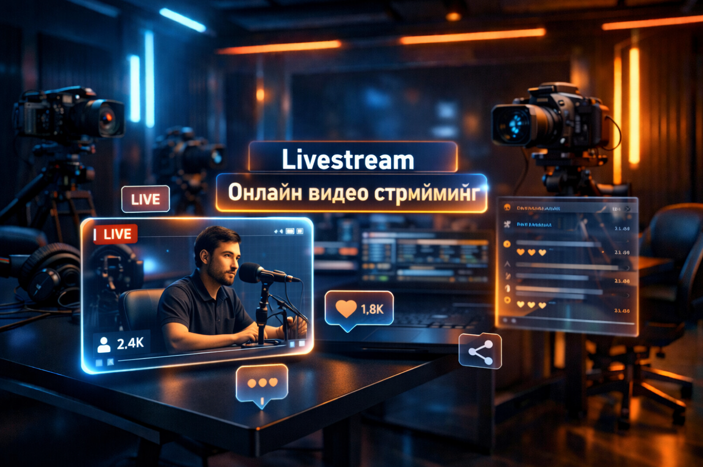 Professional Podcast Shooting with High-Quality Equipment